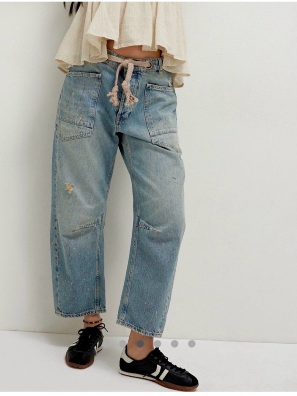 We the Free Moxie Barrel Jeans Union Blue